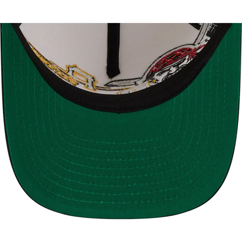 buet-beige-og-sort-snapback-kasket-9fifty-a-frame-classic-fra-pittsburgh-pirates-mlb-fra-new-era