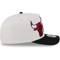 beige-und-schwarze-gebogene-snapback-kappe-9fifty-a-frame-classic-der-chicago-bulls-nba-von-new-era