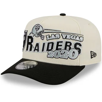 New Era Извита Козирка 9FIFTY A Frame Classic Las Vegas Raiders NFL Бежова и Черна Шапка с Капси