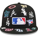 schwarze-enganliegende-59fifty-all-over-flat-cap-von-mlb-von-new-era