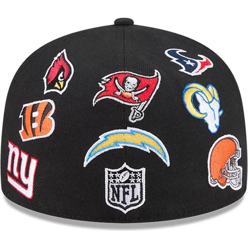 casquette-plate-noire-ajustee-59fifty-all-over-nfl-new-era