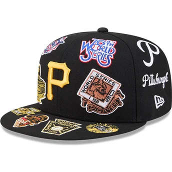 Sort fitted 59FIFTY All Over kasket fra Pittsburgh Pirates MLB af New Era