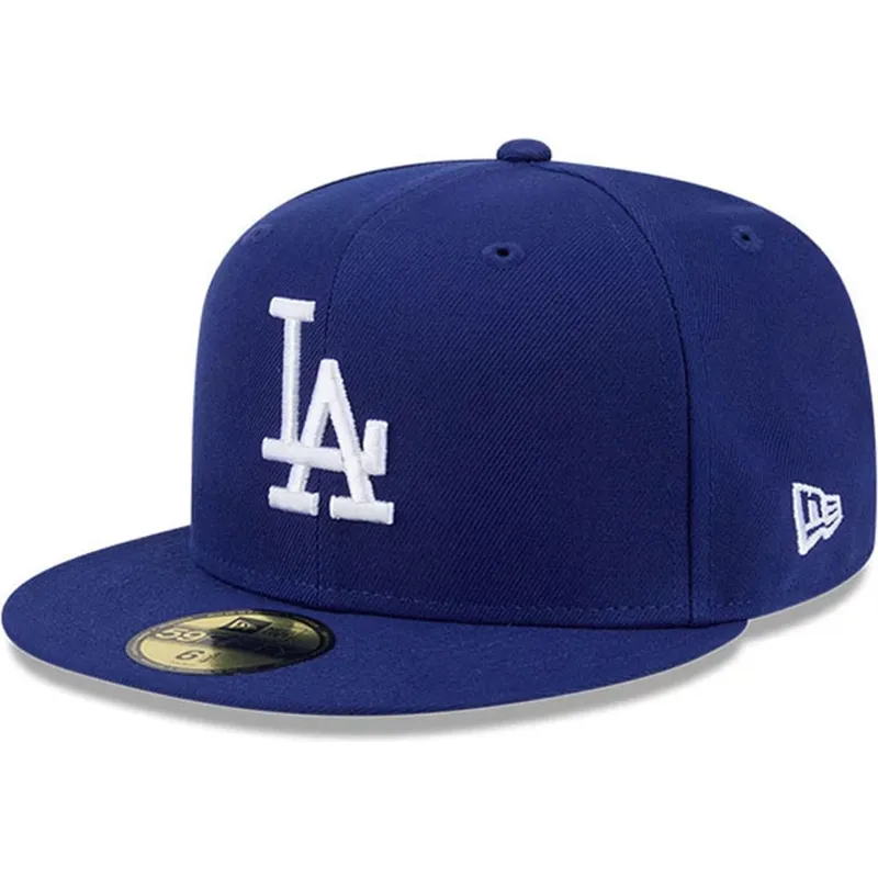 casquette-plate-bleue-ajustee-59fifty-hidden-hit-los-angeles-dodgers-mlb-new-era