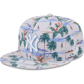 Flerfarvet flad kasket snapback 9FIFTY Print fra New York Yankees MLB fra New Era
