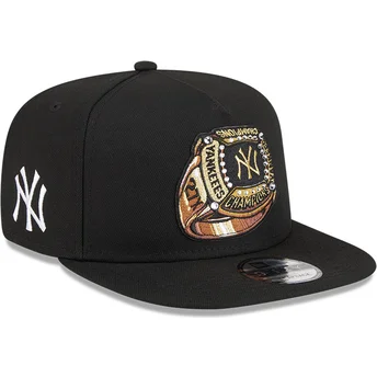 Шапка плоска черна снапбек 9FIFTY A Frame Ring на New York Yankees MLB от New Era