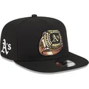 shapka-ploska-cherna-snapbek-9fifty-a-frame-ring-na-oakland-athletics-mlb-ot-new-era