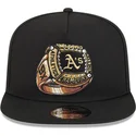 shapka-ploska-cherna-snapbek-9fifty-a-frame-ring-na-oakland-athletics-mlb-ot-new-era