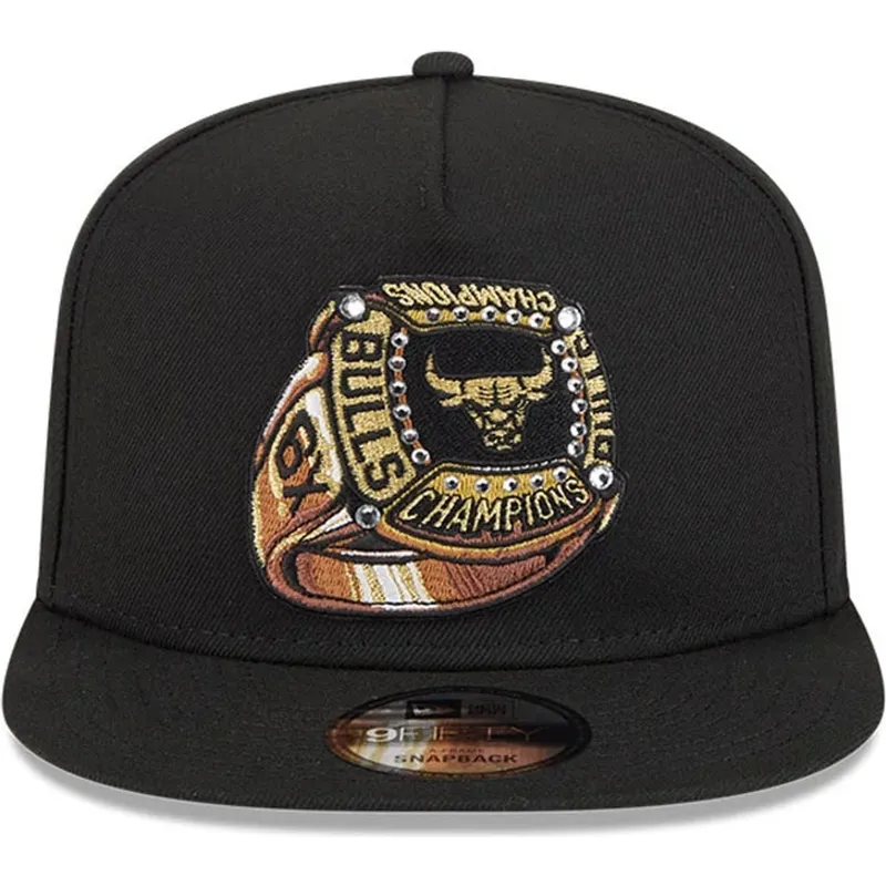 sort-flad-snapback-9fifty-a-frame-ring-kasket-fra-chicago-bulls-nba-af-new-era