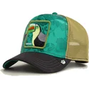 shapka-izvita-traker-zelena-snapbek-vistoso-belize-toucan-the-farm-ot-goorin-bros