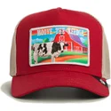 shapka-izvita-chervena-snapback-na-gorra-trucker-roja-vaca-moove-the-needle-greener-grass-the-farm-the-farm-ot-goorin-bros