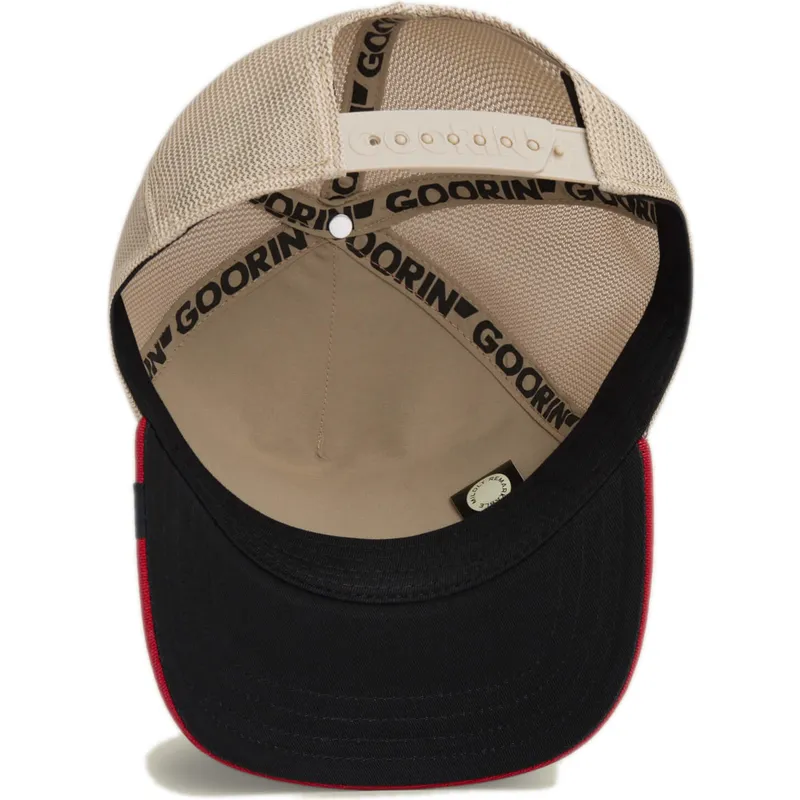 shapka-izvita-chervena-snapback-na-gorra-trucker-roja-vaca-moove-the-needle-greener-grass-the-farm-the-farm-ot-goorin-bros