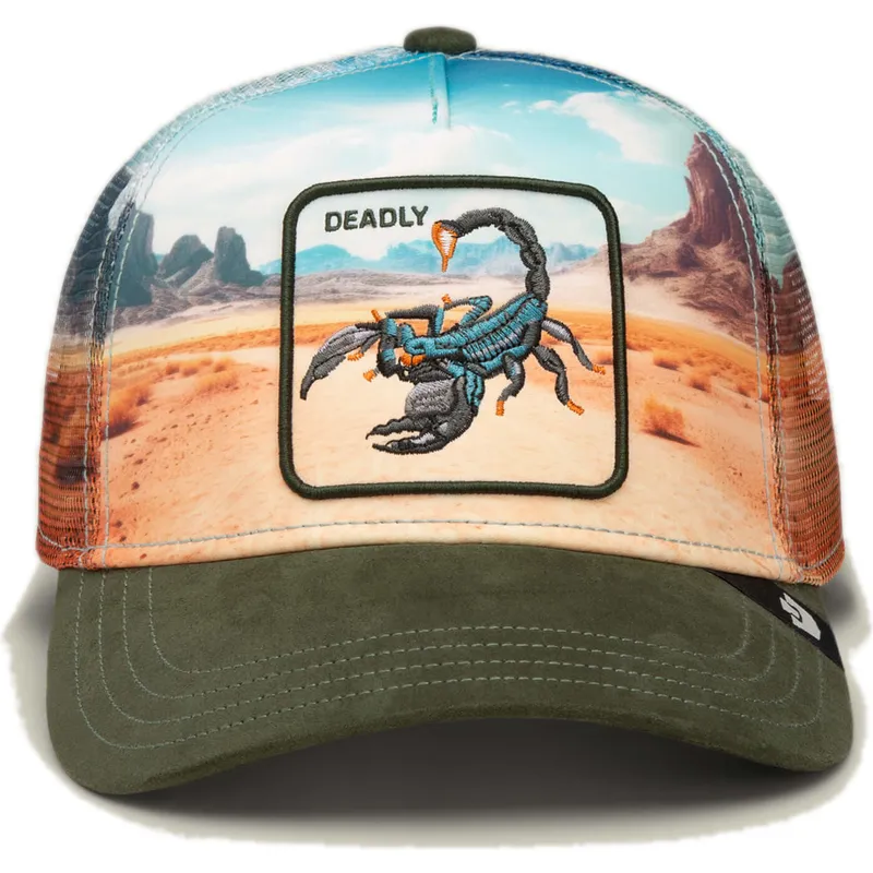 shapka-izvita-traker-mnogocveten-snapbek-deadly-scorpion-in-the-element-the-farm-ot-goorin-bros