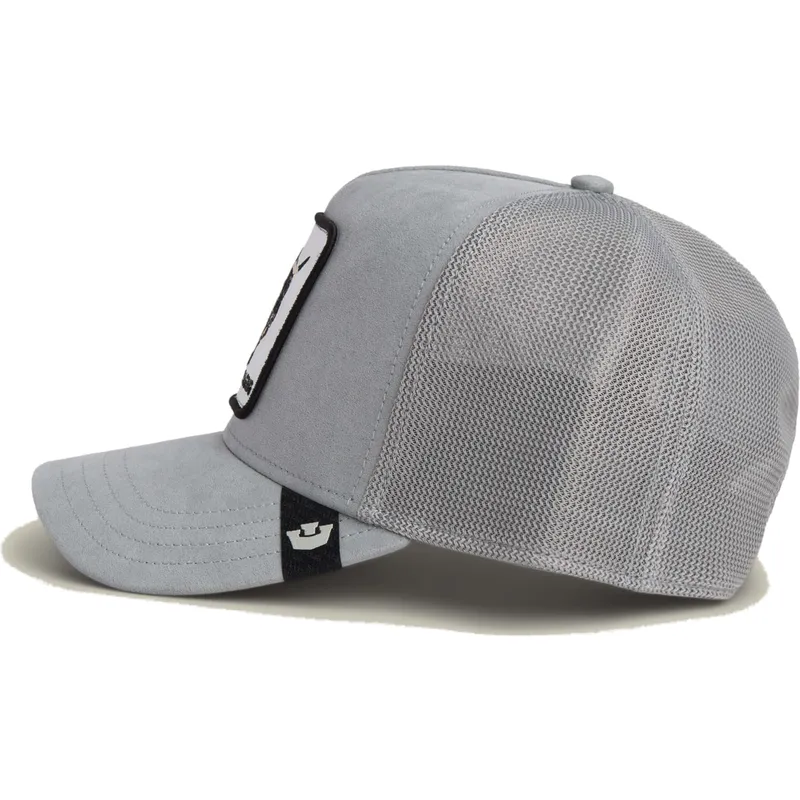 casquette-trucker-grise-bull-raging-silver-bull-metallic-the-farm-goorin-bros