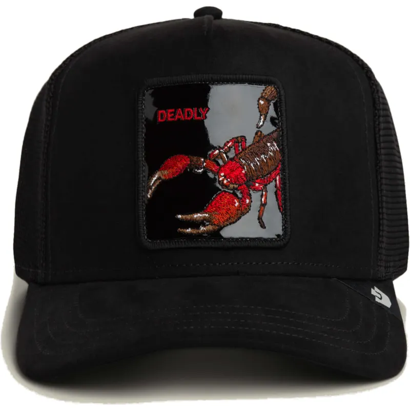 shapka-izvita-shapka-traker-cherna-snapbek-deadly-black-out-scorpion-metallic-the-farm-ot-goorin-bros
