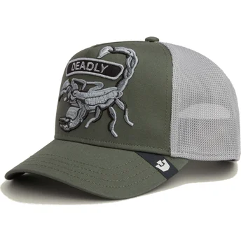 Trucker-kasket grøn skorpion Classic Rocker Deadly The Farm fra Goorin Bros.