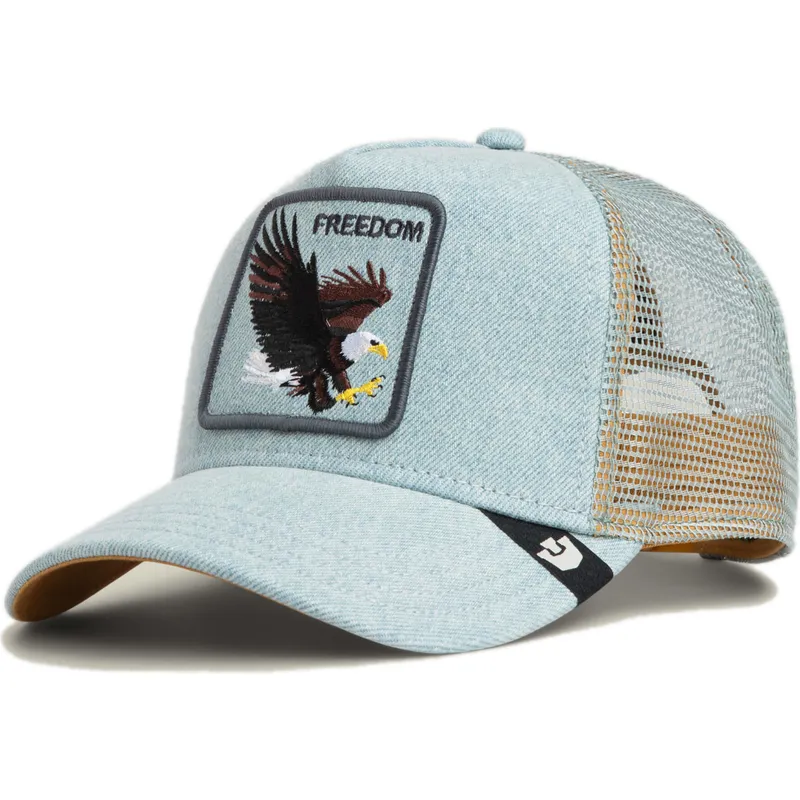 shapka-izvita-shapka-traker-sinya-snapbek-denim-eagle-the-farm-ot-goorin-bros