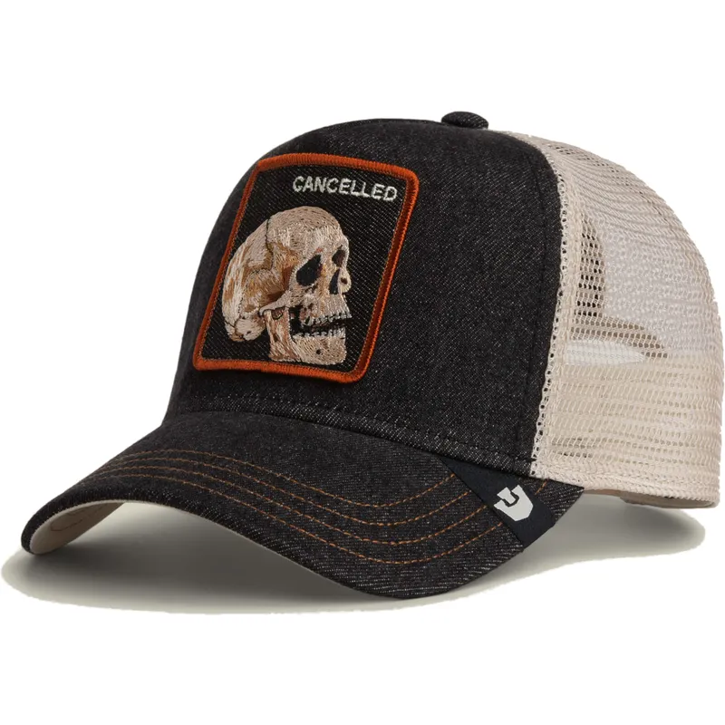 shapka-izvita-cherna-snapback-na-gorra-trucker-negra-calavera-cancelled-denim-skull-the-farm-the-farm-ot-goorin-bros