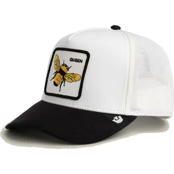 Casquette trucker blanche et noire abeille Queen Microsuede Bee The Farm Goorin Bros.