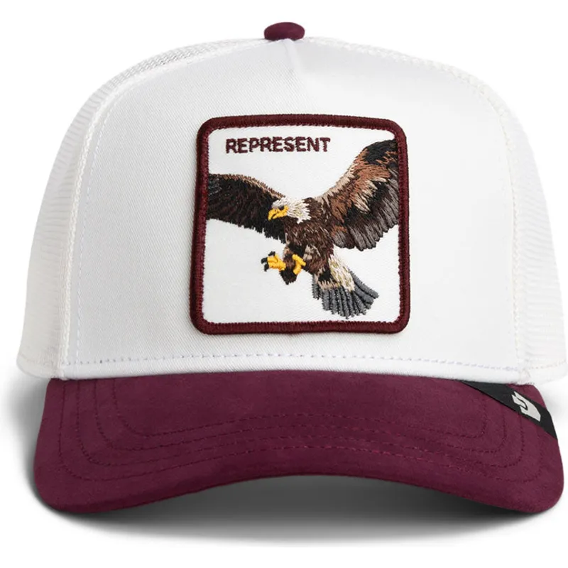 shapka-izvita-traker-chervena-snapbek-represent-microsuede-eagle-the-farm-ot-goorin-bros
