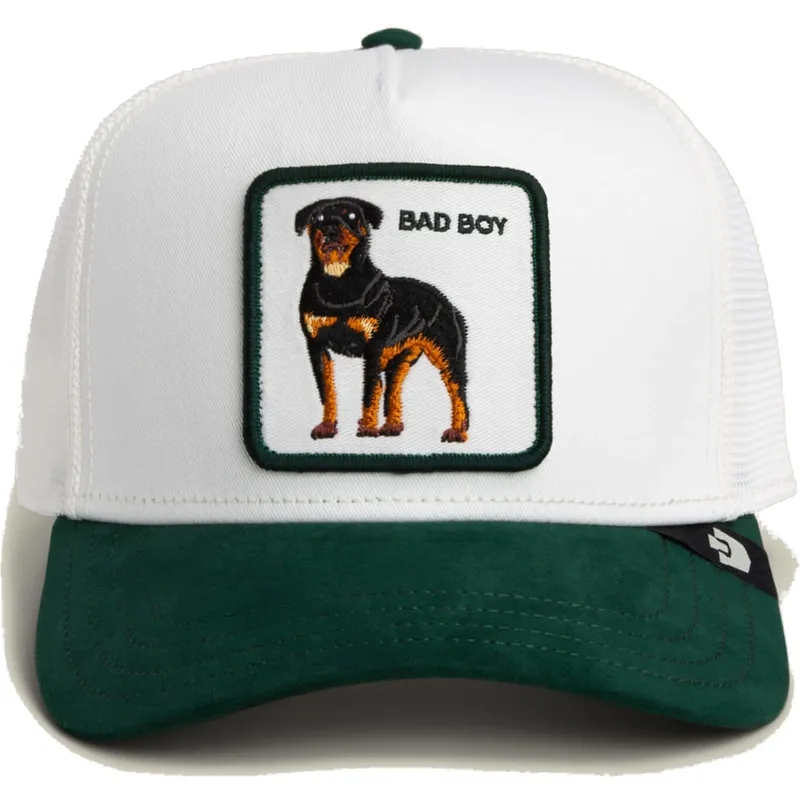 goorin-bros-rottweiler-dog-microsuede-bad-boy-the-farm-byala-i-zelena-shapka-traker goorin-bros-rottweiler-dog-microsuede-bad-boy-the-farm-byala-i-zelena-shapka-traker