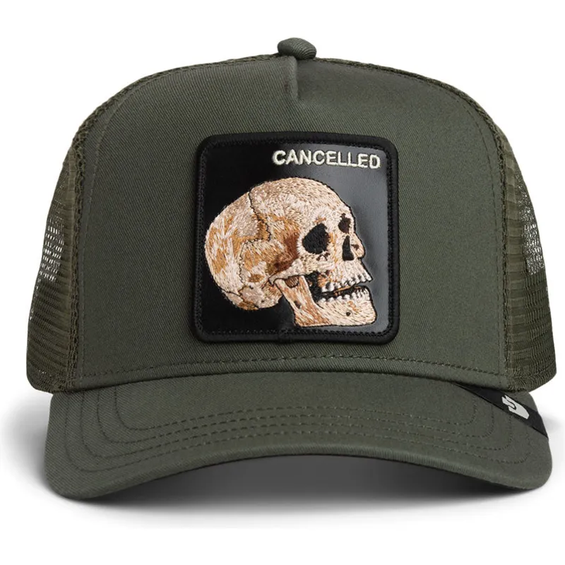 trucker-kasket-gron-kranium-the-cancelled-skull-the-farm-fra-goorin-bros