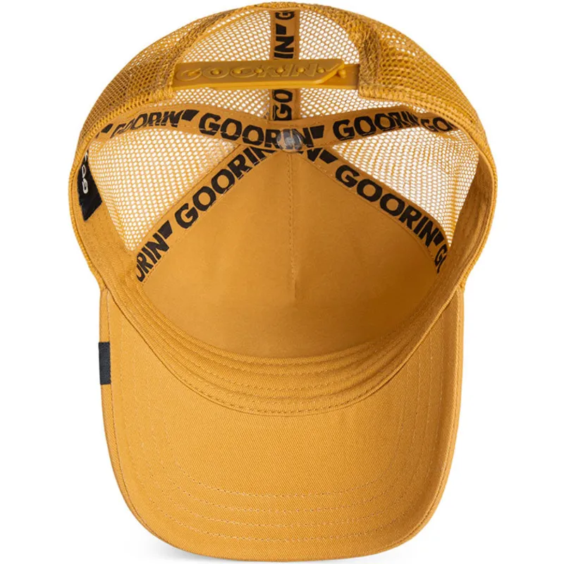 gorra-trucker-marron-para-nino-gato-curious-cat-mini-the-farm-de-goorin-bros