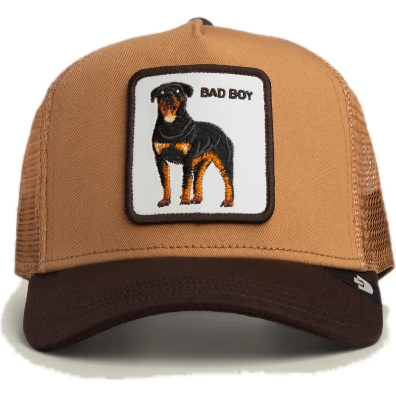 brun-trucker-kasket-rottweiler-bad-boy-the-farm-fra-goorin-bros