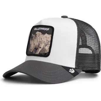 Шапка извита сив snapback на Gorra trucker blanca y gris rinoceronte Bulletproof The Farm The Farm от Goorin Bros.