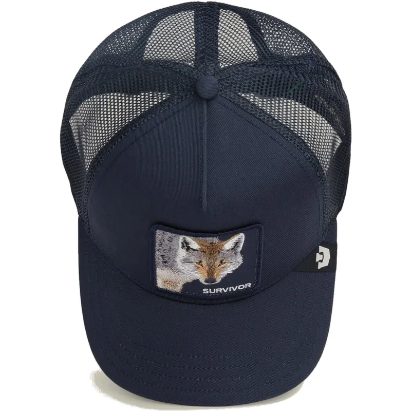 marinebla-trucker-kasket-ulv-survivor-the-farm-fra-goorin-bros
