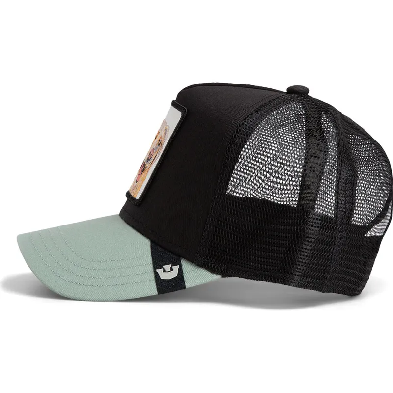 trucker-kasket-sort-og-gron-hund-labrador-retriever-the-loyal-dog-the-farm-fra-goorin-bros