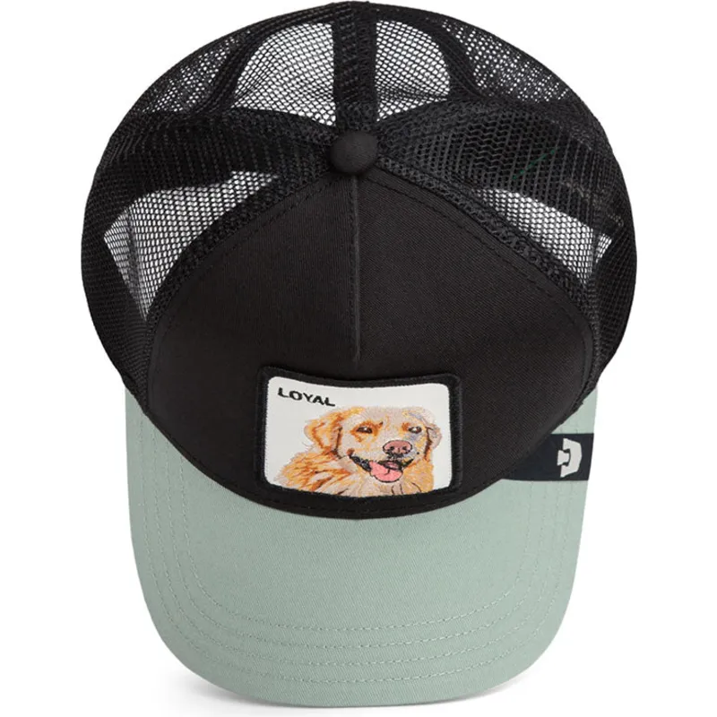 gorra-trucker-negra-y-verde-perro-labrador-retriever-the-loyal-dog-the-farm-de-goorin-bros