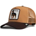 casquette-trucker-marron-pour-enfant-chien-rottweiler-bad-boy-mini-the-farm-goorin-bros