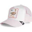 trucker-cap-weiss-und-rosa-fur-jungen-gans-whisper-silly-the-farm-von-goorin-bros