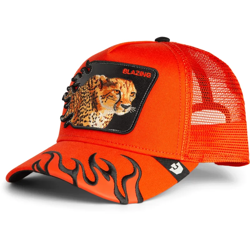 trucker-kasket-orange-gepard-blazing-flames-the-farm-fra-goorin-bros