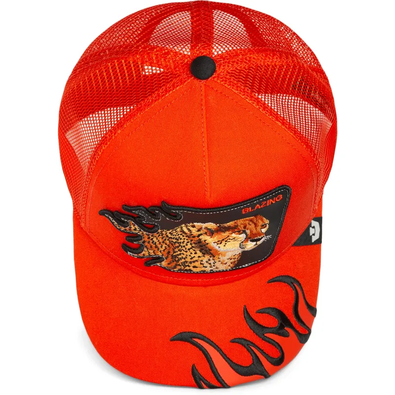 trucker-kasket-orange-gepard-blazing-flames-the-farm-fra-goorin-bros