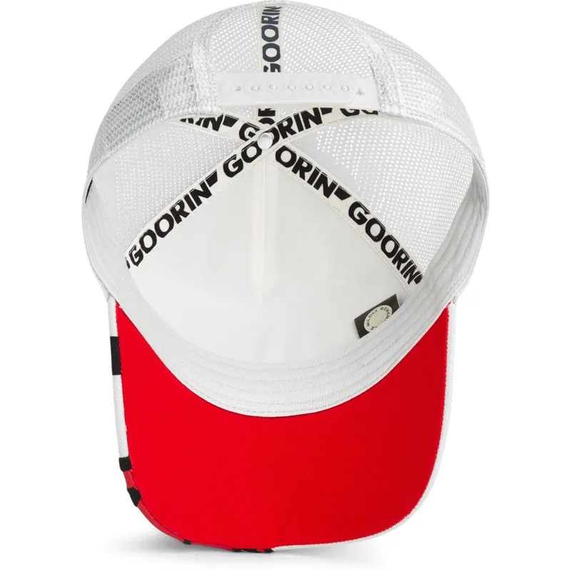 hvid-trucker-kasket-myre-fire-flames-the-farm-fra-goorin-bros