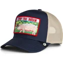 casquette-trucker-bleue-marine-cochon-livin-the-dream-greener-grass-the-farm-goorin-bros