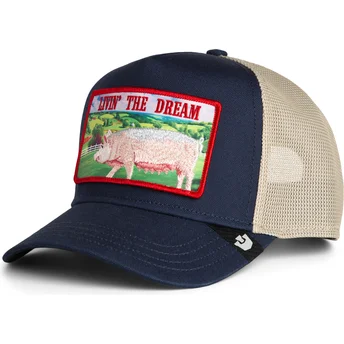 Шапка извита тъмносин snapback на Gorra trucker azul marino cerdo Livin' The Dream Greener Grass The Farm The Farm от Goorin Bros.