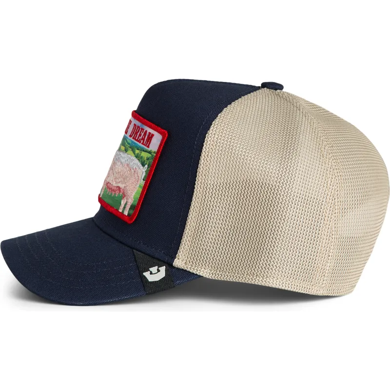 shapka-izvita-tmnosin-snapback-na-gorra-trucker-azul-marino-cerdo-livin-the-dream-greener-grass-the-farm-the-farm-ot-goorin-bros