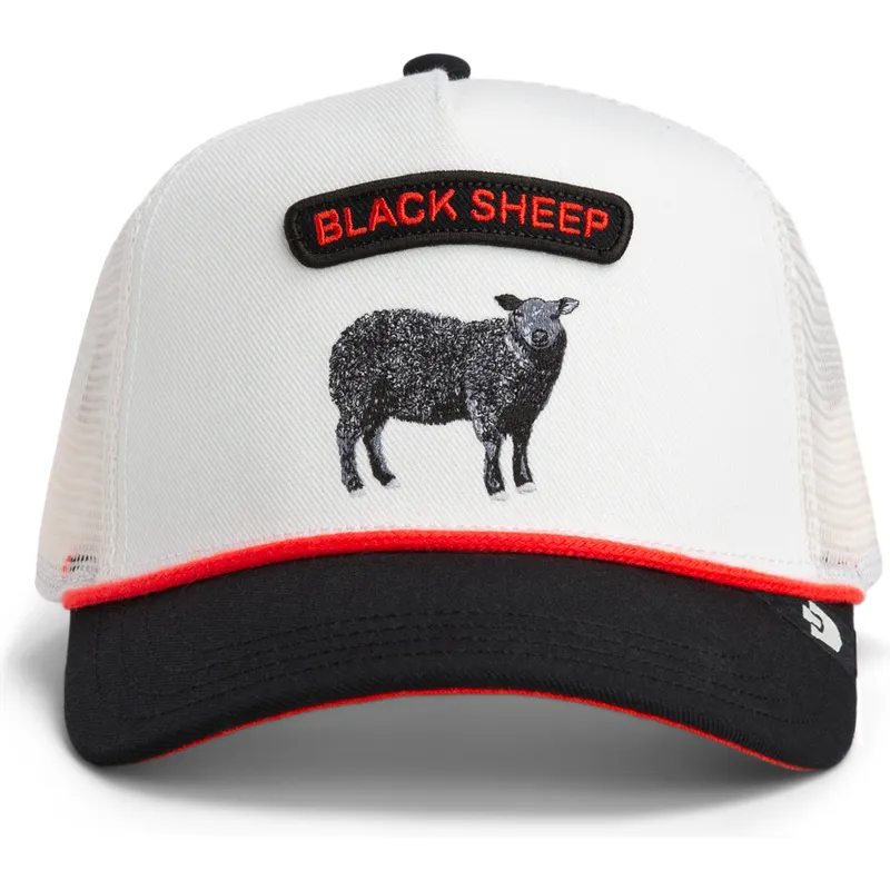 hvid-og-sort-trucker-kasket-med-far-pop-rocker-sheep-the-farm-fra-goorin-bros