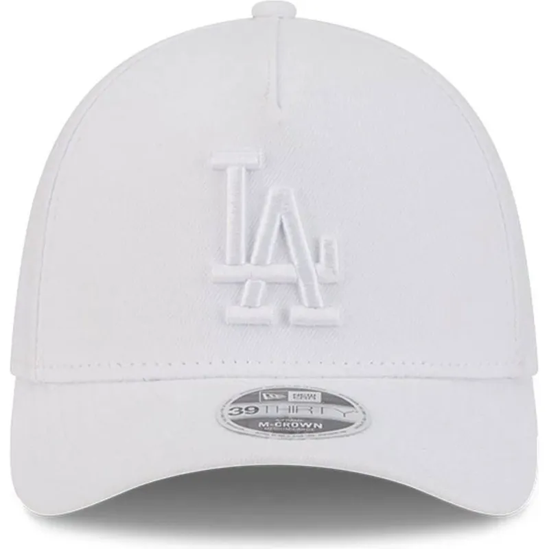hvid-buet-kasket-justerbar-39thirty-m-crown-a-frame-fra-los-angeles-dodgers-mlb-fra-new-era