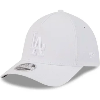 Шапка извита бяла регулируема 39THIRTY M-Crown A Frame на Los Angeles Dodgers MLB от New Era