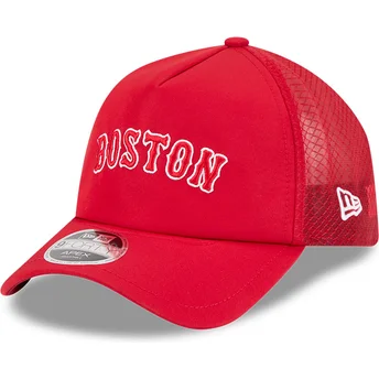 Шапка извита червена снапбек 9FORTY APEX BP Letters на Boston Red Sox MLB от New Era
