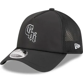 Шапка извита шапка тракер черна снапбек 9FORTY APEX BP Chi на Chicago White Sox MLB от New Era