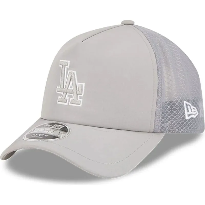 casquette-trucker-grise-9forty-apex-batting-practice-los-angeles-dodgers-mlb-new-era