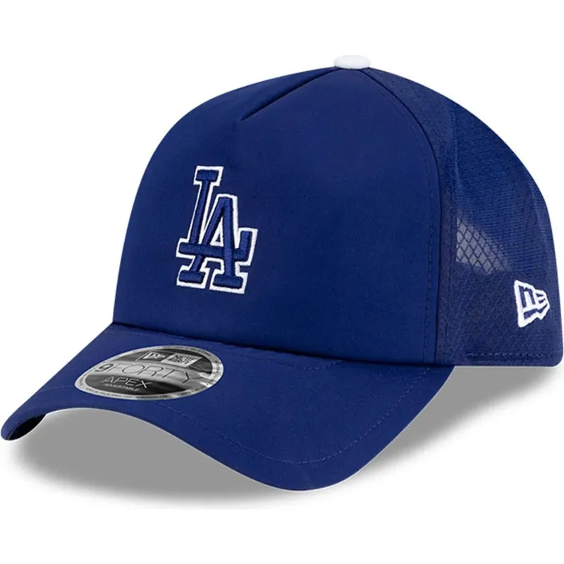 blaue-trucker-kappe-9forty-apex-batting-practice-der-los-angeles-dodgers-mlb-von-new-era