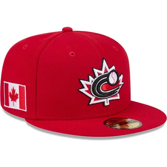 Шапка плоска червена регулируема 59FIFTY Canada 2026 World Baseball Classic на World Baseball Classic от New Era