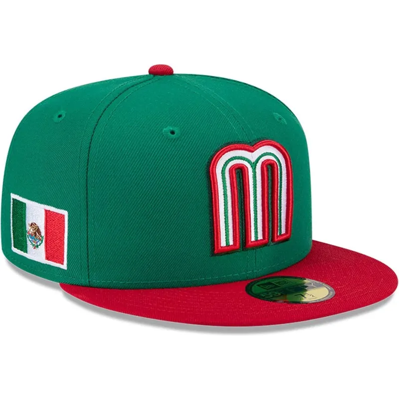 gron-fitted-59fifty-flad-kasket-mexico-2026-world-baseball-classic-fra-new-era