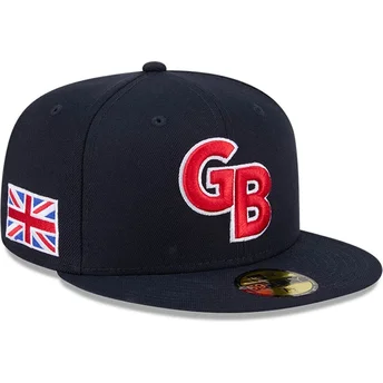 Шапка плоска тъмносин регулируема 59FIFTY Great Britain 2026 World Baseball Classic на World Baseball Classic от New Era