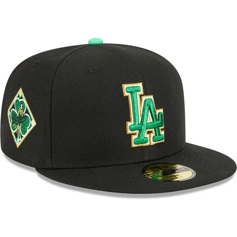 shapka-ploska-cherna-prilepnala-59fifty-saint-patrick-s-day-na-los-angeles-dodgers-mlb-ot-new-era